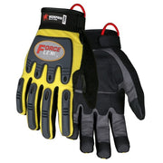 Mechanics Gloves, ForceFlex, Medium, Synthetic, Gray