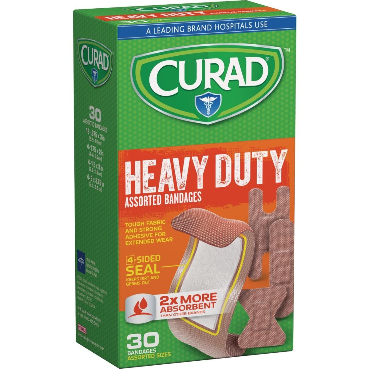 CUR14924RB Curad Assorted Sizes Extreme Hold Bandages, (30 Ct.)