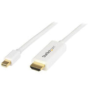 StarTech.com 6ft (2m) Mini DisplayPort to HDMI Cable - 4K 30Hz Video - MDP to HDMI Adapter Cable - Mini DP or Thunderbolt 1/2 Mac/PC to HDMI Monitor -