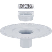 PROVA 2 In. PVC Shower Drain with Chrome Strainer