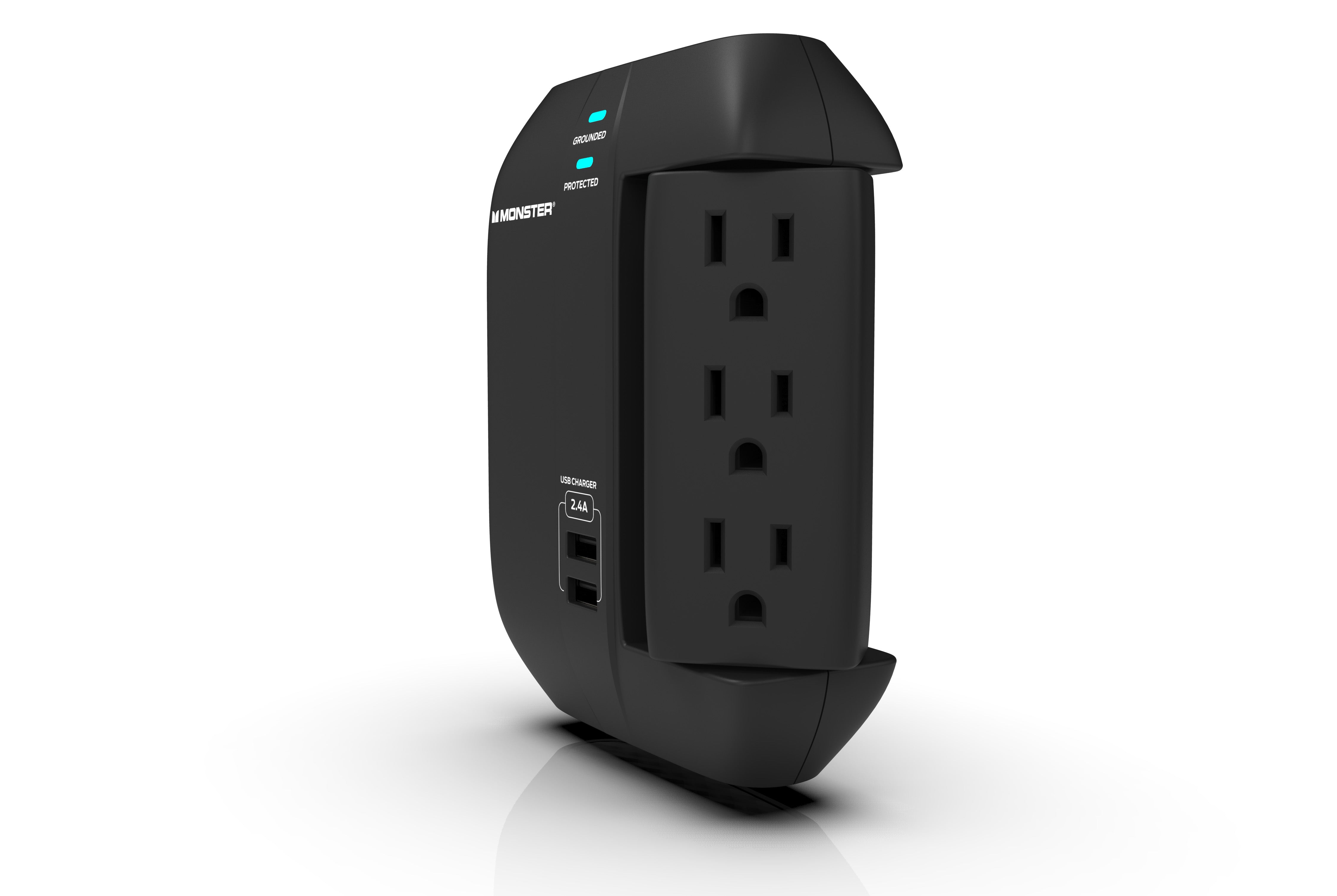 Monster ME-5001 6 Outlet Wall Tap Surge Protector