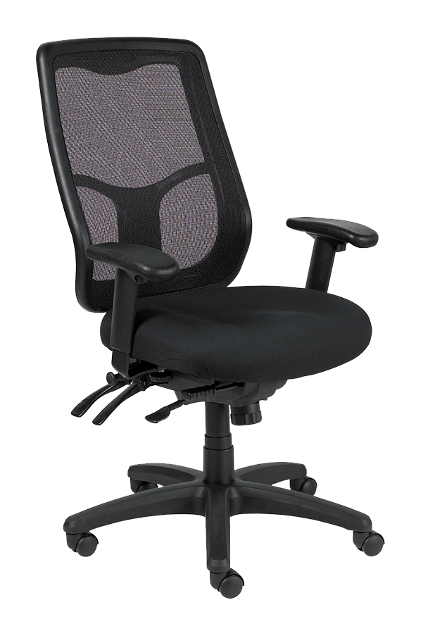 Apollo High Back Multi/Function Office Chair With Ratchet Back - Dove Black