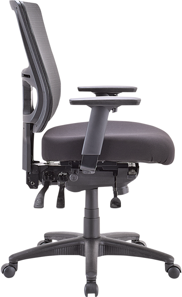 Apollo II Multi/Function Mid Back(With Adjustable Lumbar Pad) Office Chair - Black