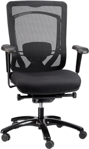 Monterey Mesh Back Fabric Seat - Dove Black
