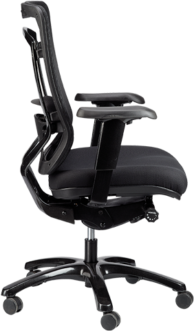 Monterey Mesh Back Fabric Seat - Dove Black
