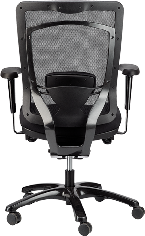 Monterey Mesh Back Fabric Seat - Dove Black