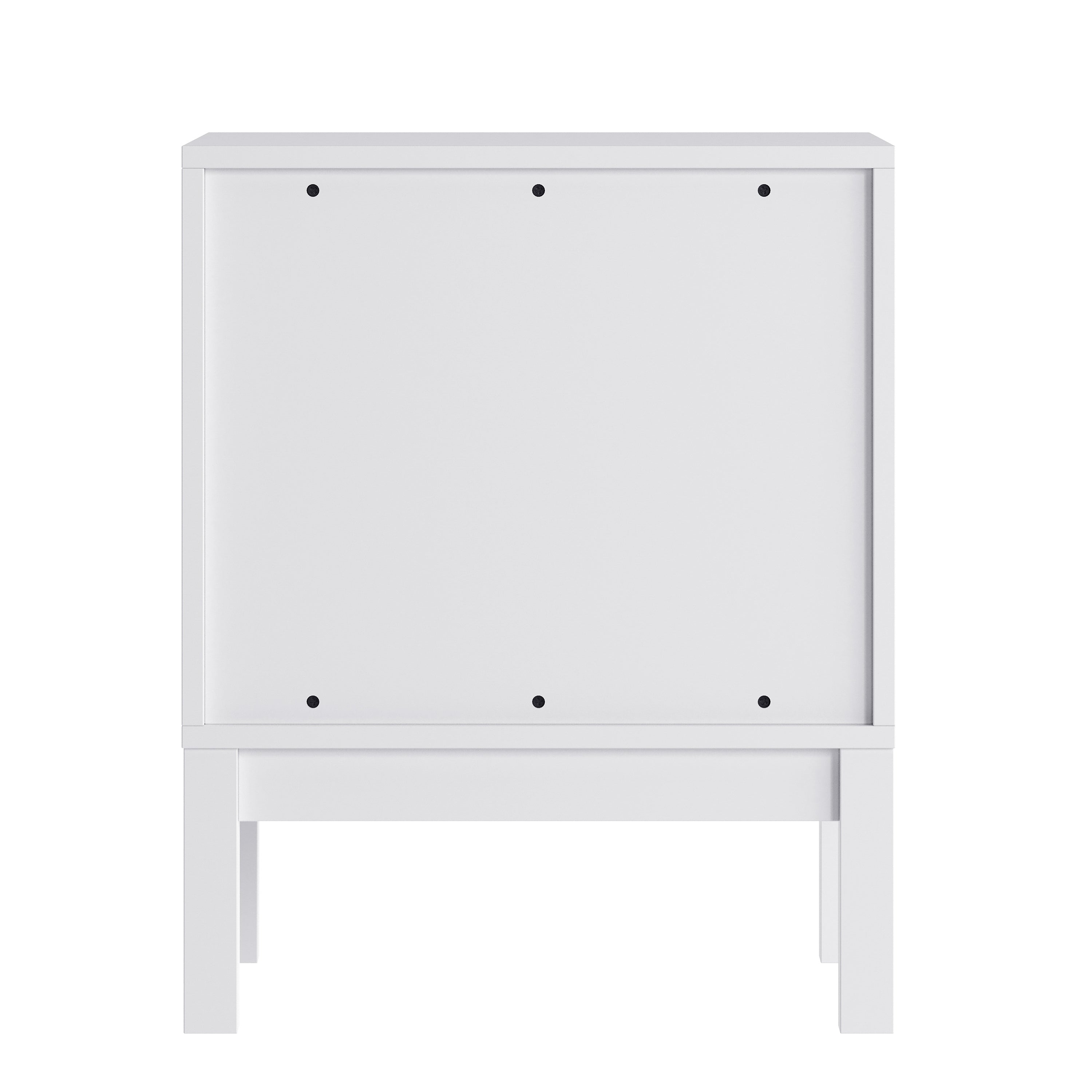 Dallas Wooden Night Stand, Bedroom Side Table with 2 Storage Drawers for Kids in White