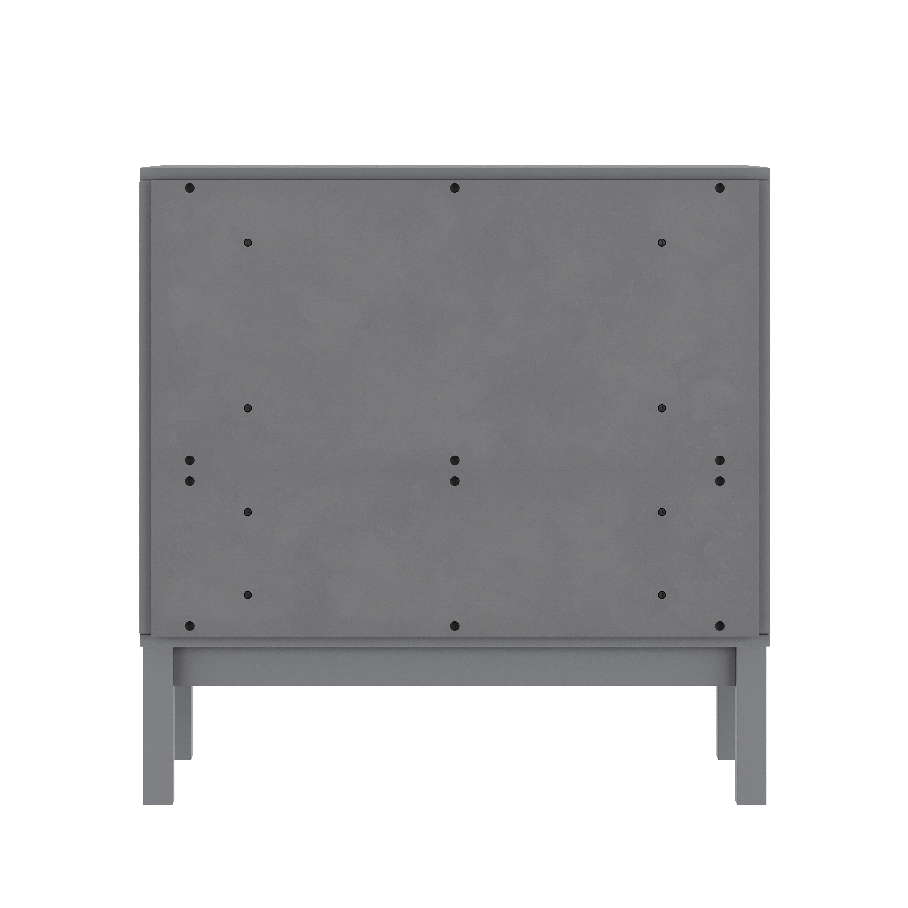 Dallas Wooden 3-Drawer Dresser for Bedroom, Chest of Drawers for Kids in Gray