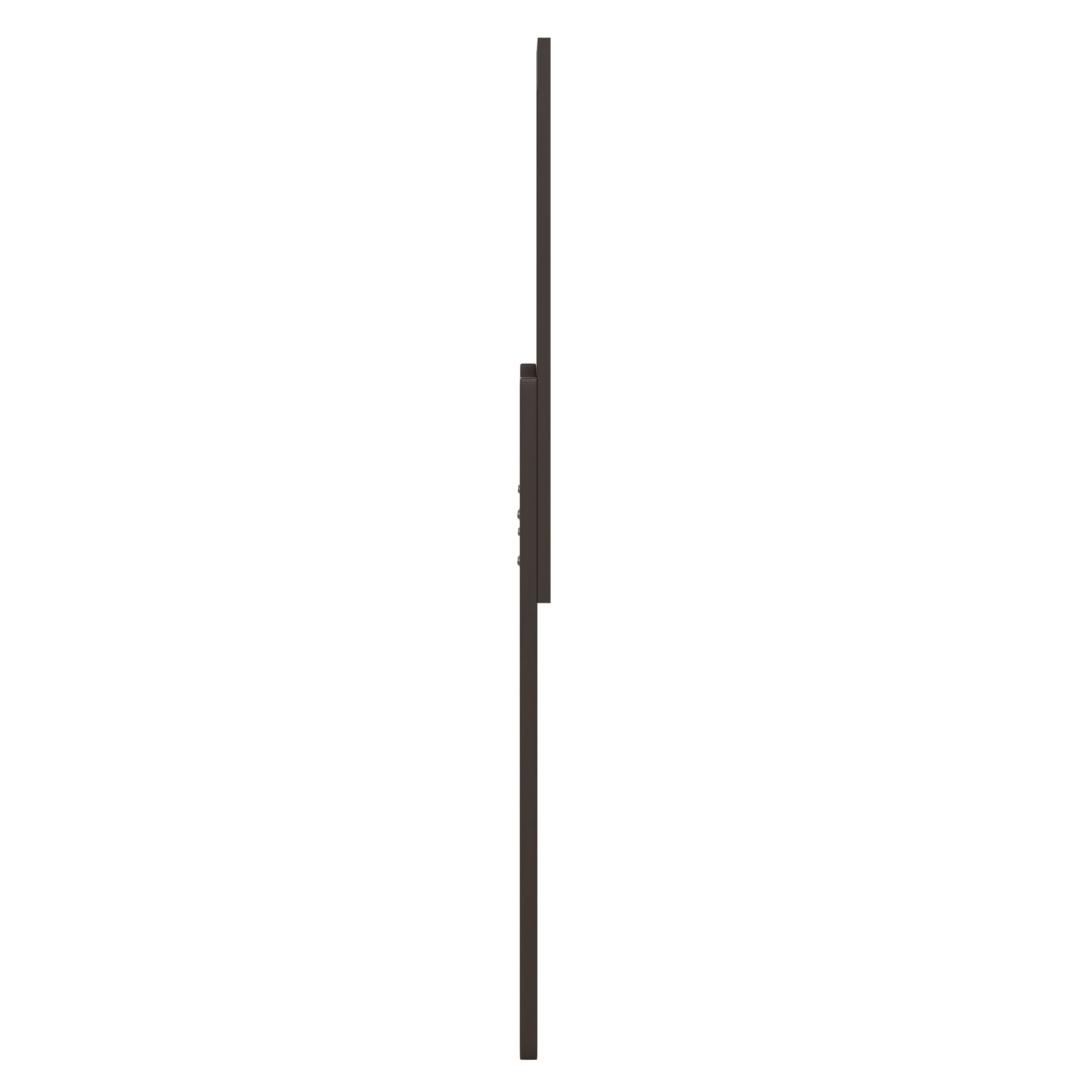 Oliver Full Size Three Panel Wooden Adjustable Headboard for Universal Metal Bed Frames in Dark Brown