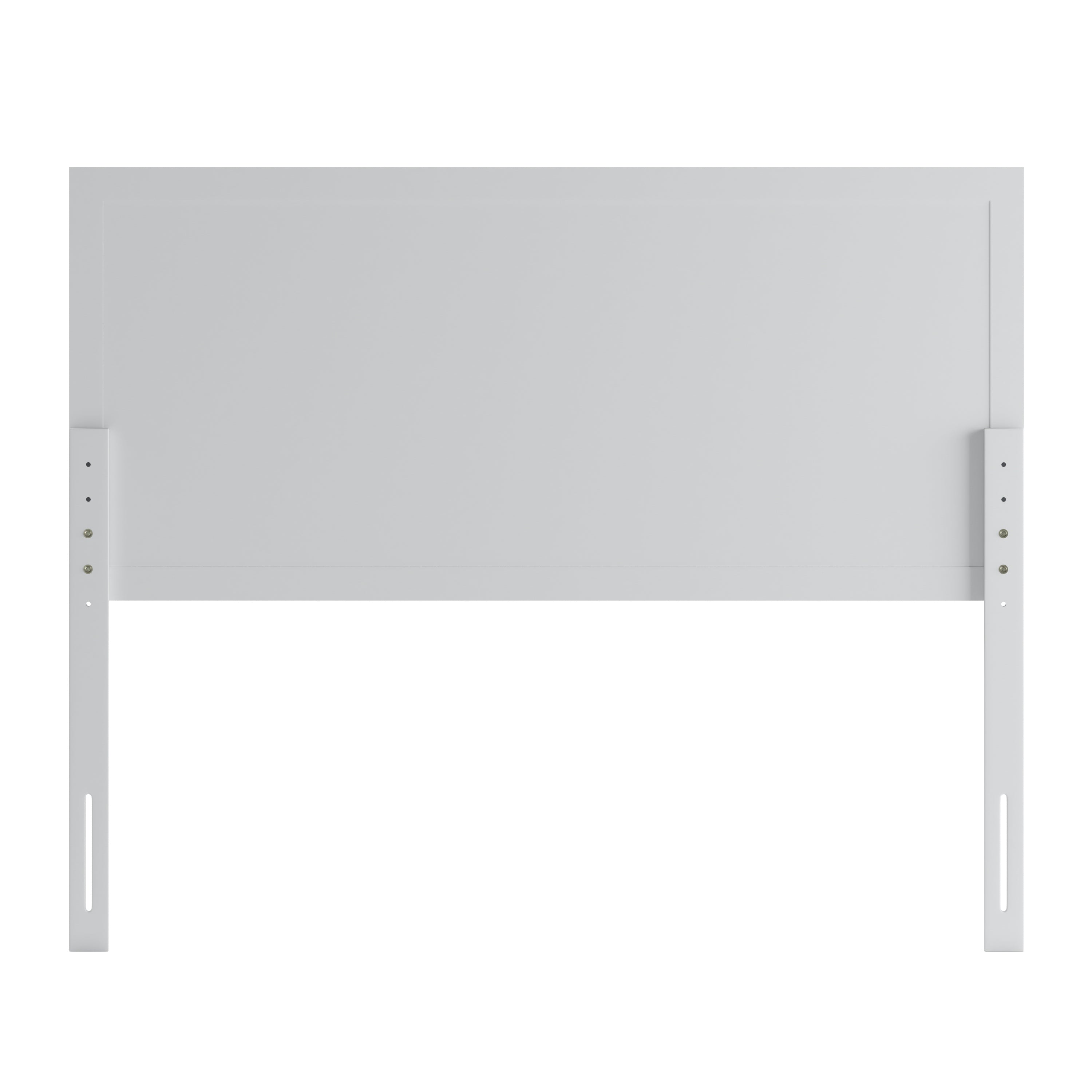 Oliver Full Size Three Panel Wooden Adjustable Headboard for Universal Metal Bed Frames in White
