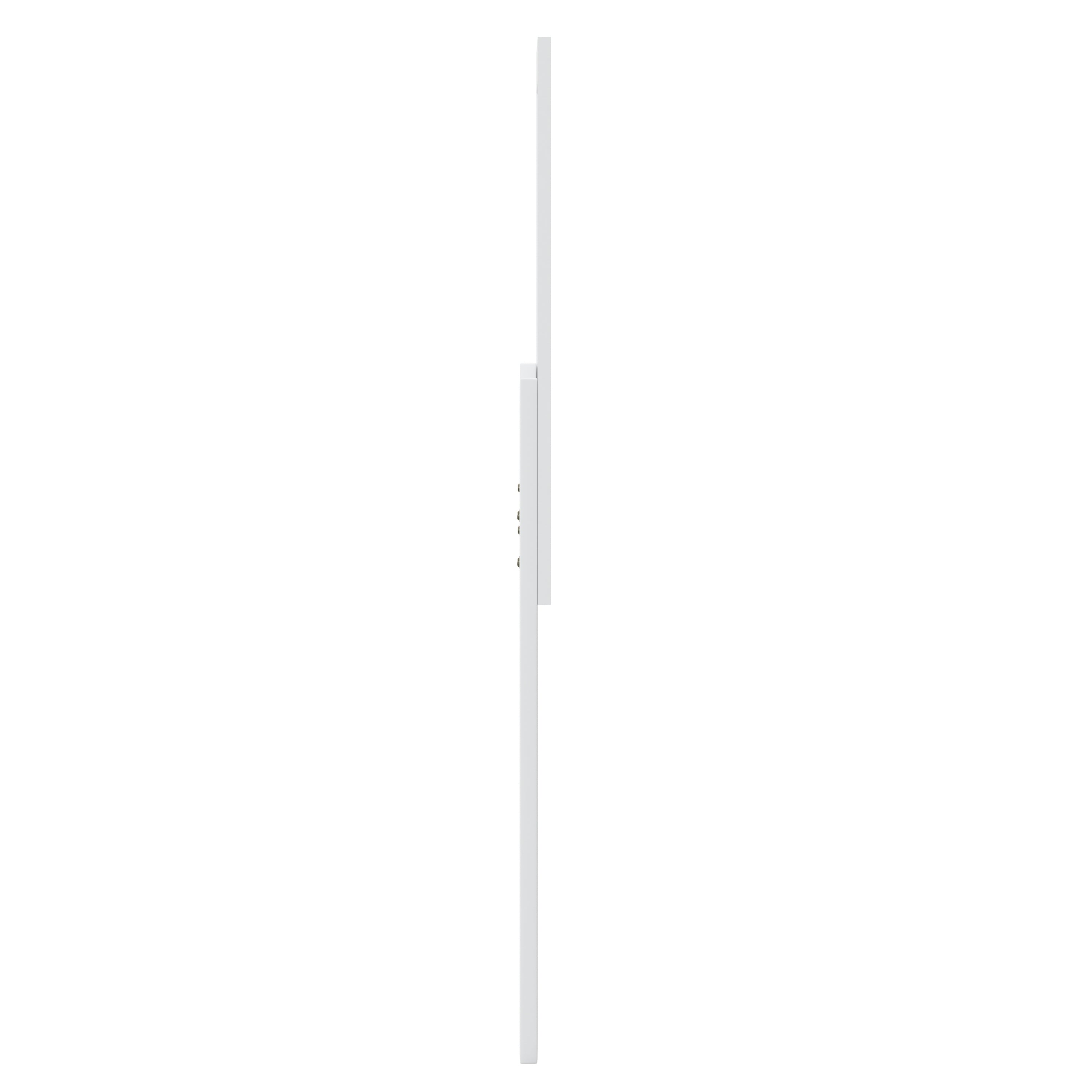 Oliver Queen Size Four Panel Wooden Adjustable Headboard for Universal Metal Bed Frames in White