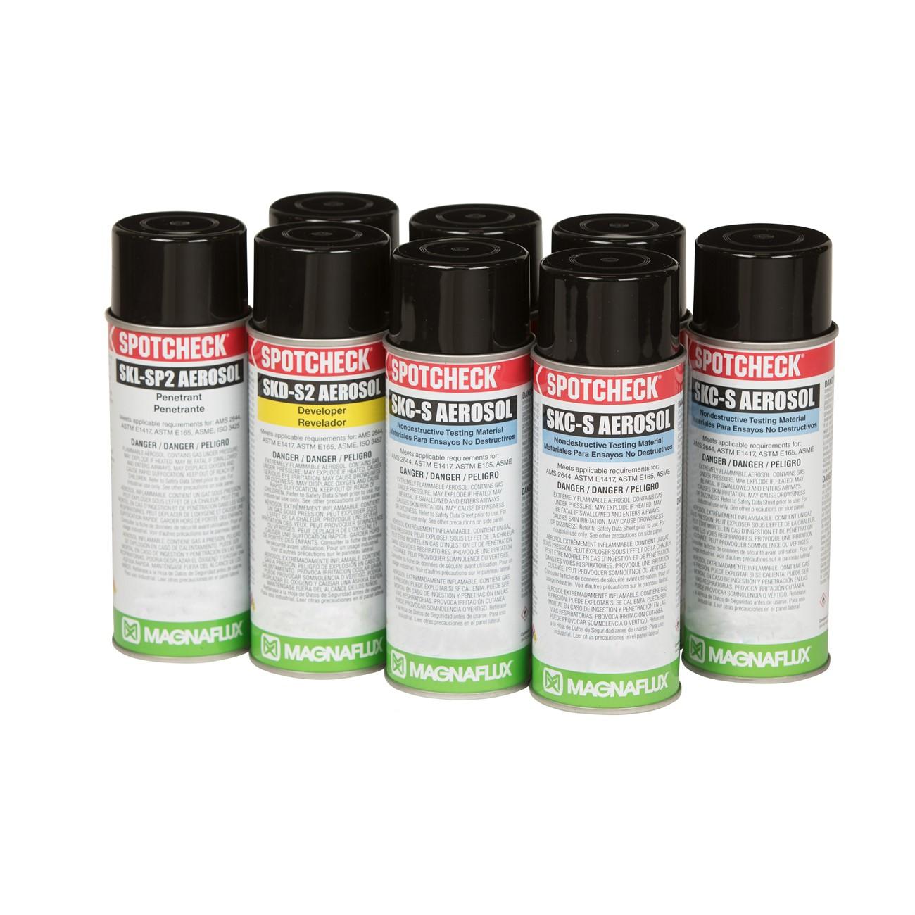 SK-816 8-Piece Kit Solvent Removable Visible Penetrant Testing Kits