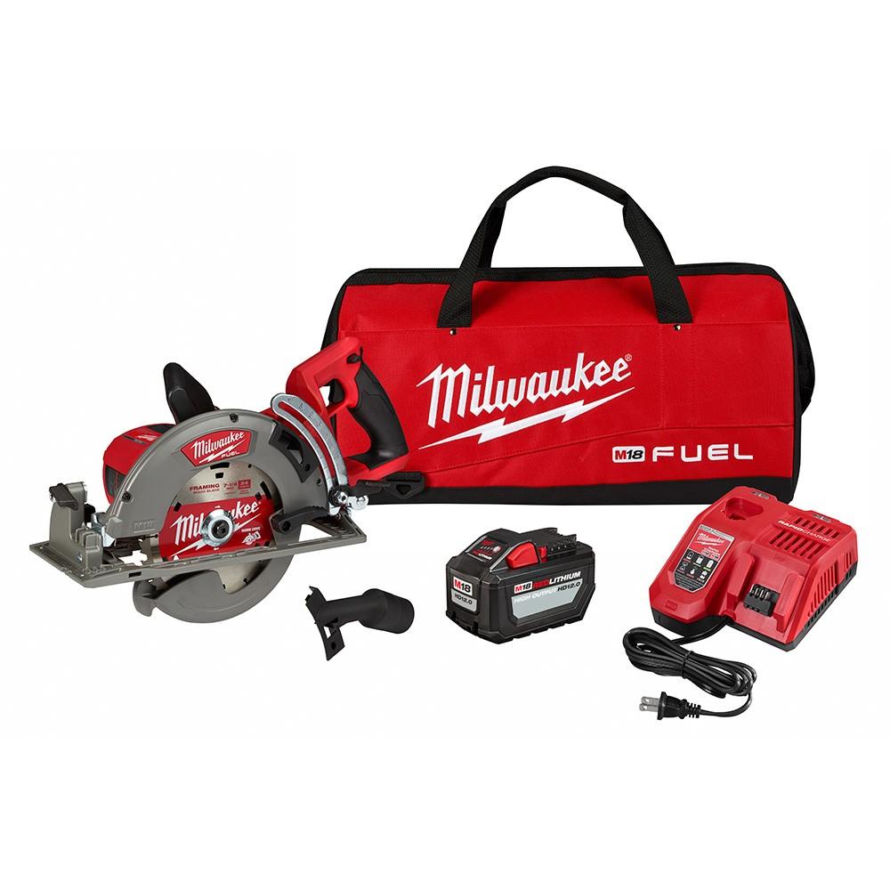 Circular Saw, Cordless, 7 1/4 in Dia, 5800 RPM, 18 V, 12 Ah
