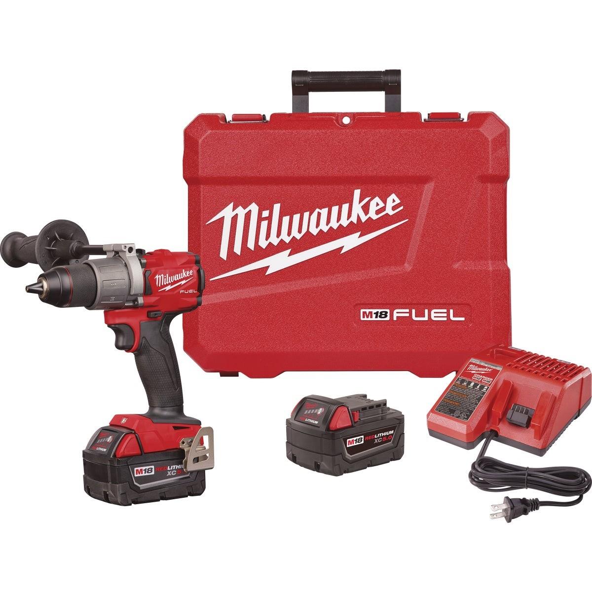 Milwaukee M18 FUEL 18-Volt Lithium-Ion Brushless 1/2 In. Cordless Drill Kit