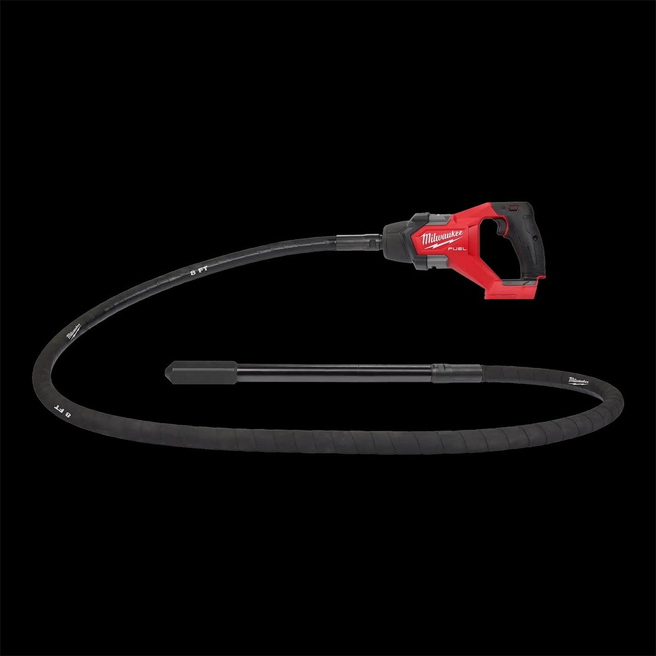 2911-20 Milwaukee, Concrete Pencil Vibrator, M18 Fuel, Redlithium, 8 ft