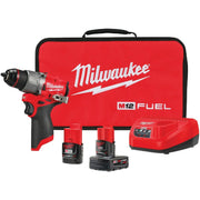Milwaukee M12 FUEL 12-Volt Lithium-Ion Brushless 1/2 In. Subcompact Cordless Drill Kit