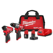 Combo Kit, 2-Tool, Hammer Drill, Impact Drill, M12 Batteries