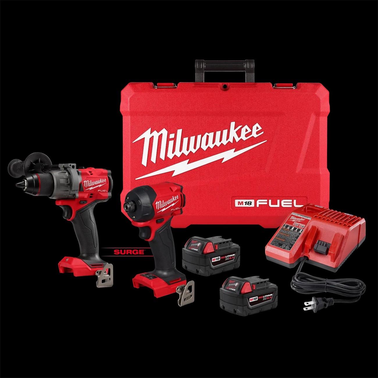 3799-22 Milwaukee M18 Fuel, 2-Tool Combo Kit, 2100 RPM, 1400 in-lbs, 3-Mode