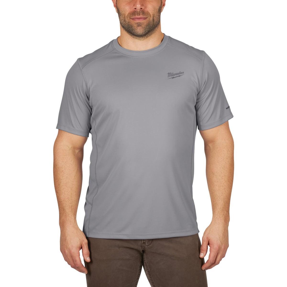 Milwaukee Workskin Large Gray Short Sleeve Men's Lightweight Performance Shirt