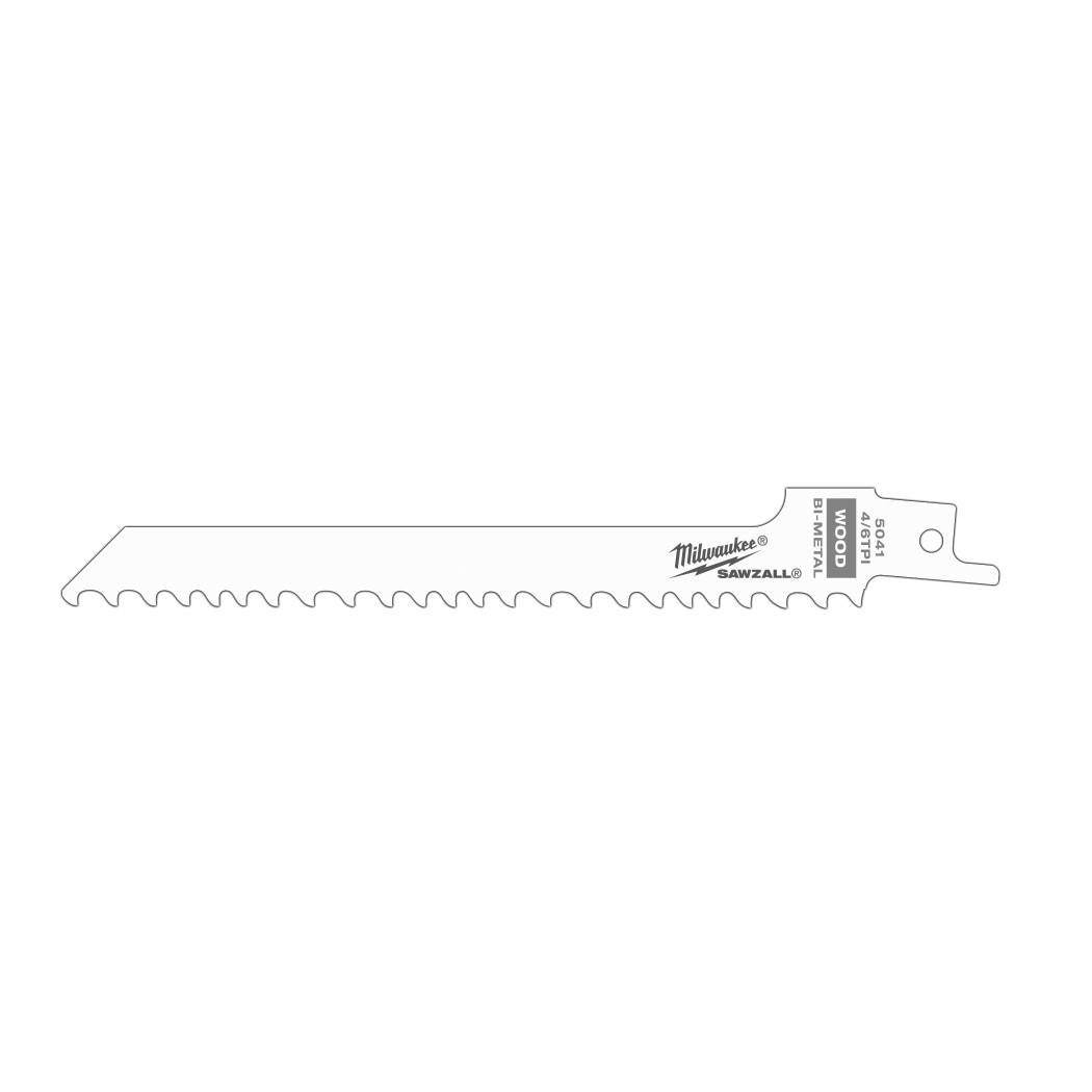 Reciprocating Saw Blade, Bi-Metal, 6 Inch L, 3/4 Inch W, 5PK