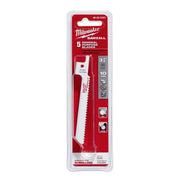 Reciprocating Saw Blade, Bi-Metal, 3.6 Inch, 0.3 Inch W, 5PK