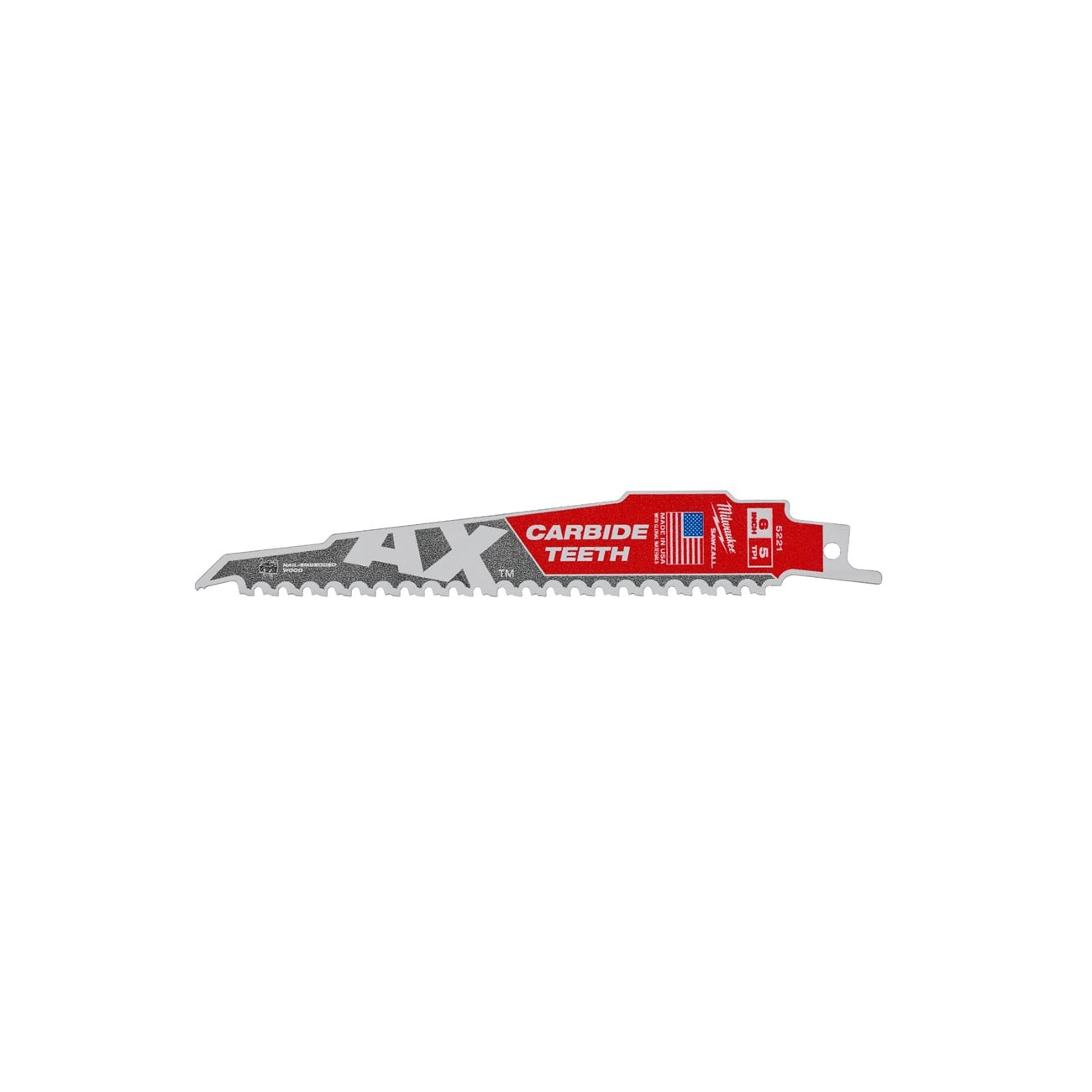 Reciprocating Saw Blade, Carbide, 6 Inch L, 1 Inch W