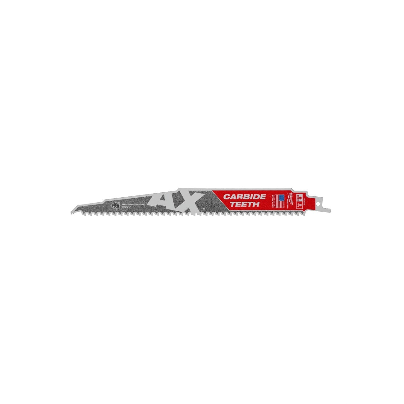 Reciprocating Saw Blade, Carbide, 9 Inch L, 1 Inch W