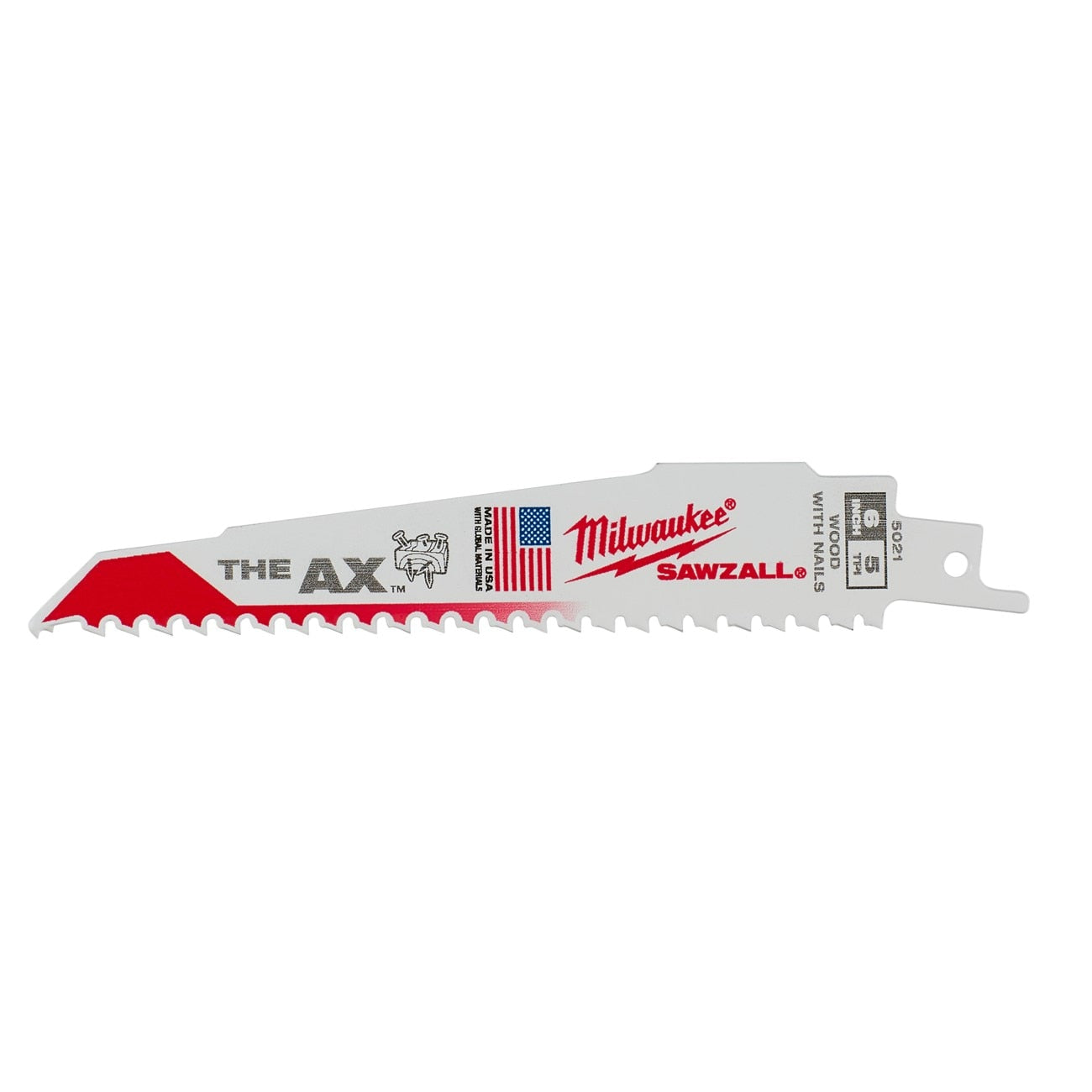 Reciprocating Saw Blade, Bi-Metal, 6 Inch L, 1 Inch W, 25PK