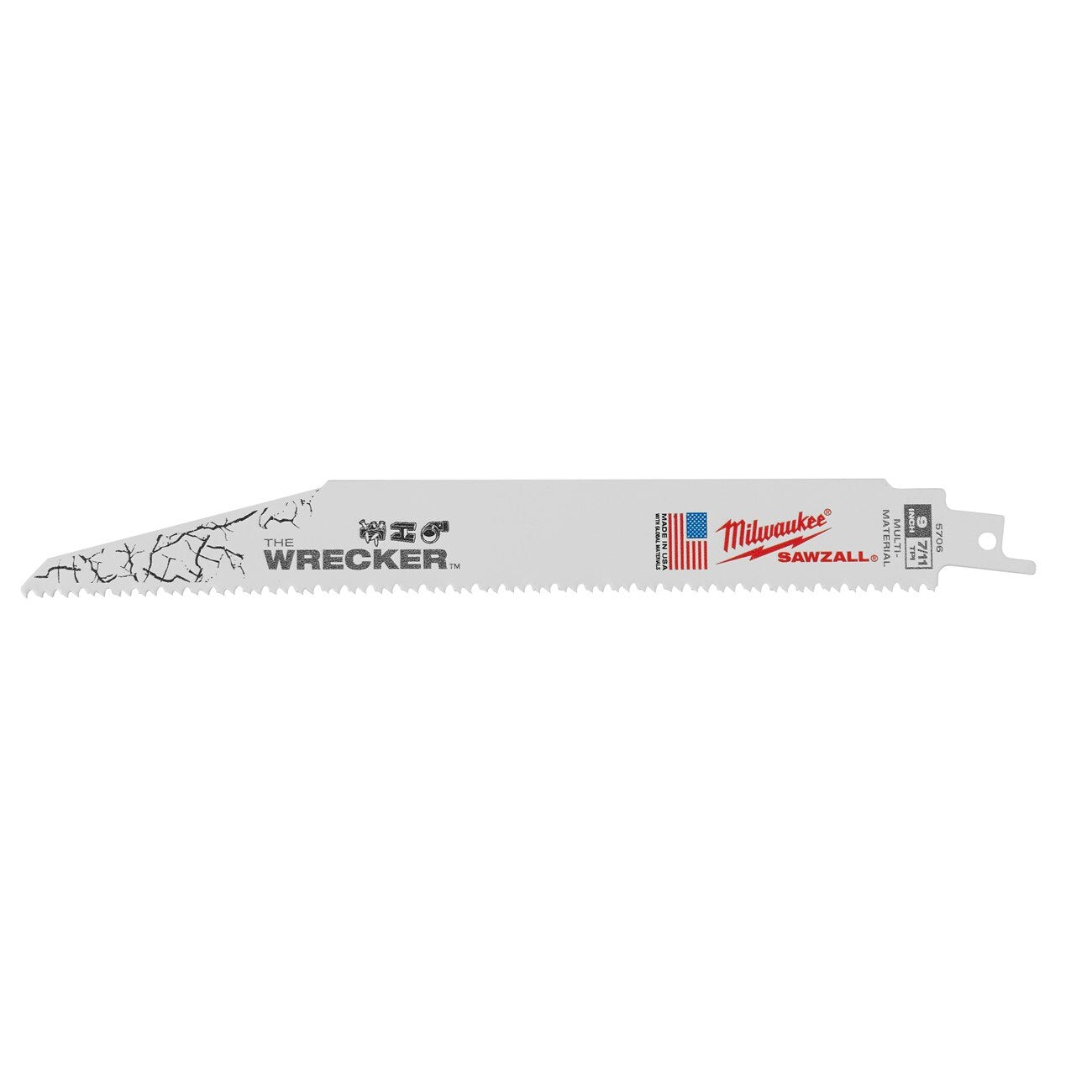 Reciprocating Saw Blade, High Speed Steel, 9 Inch L, 25PK