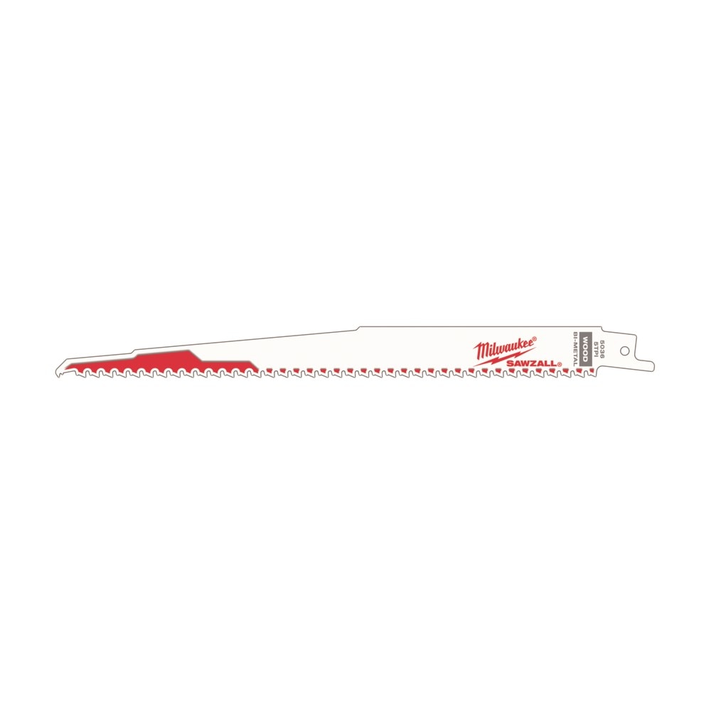 Reciprocating Saw Blade, Bi-Metal, 9" L, 3/4 Inch W, 50PK
