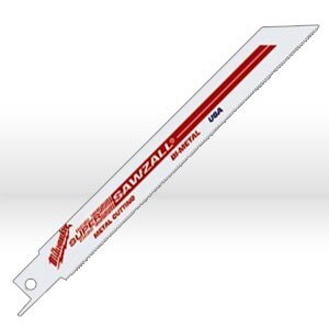 Reciprocating Saw Blade, Bi-Metal, 6" L, 3/4 Inch W, 50PK