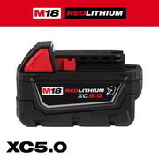 48-11-1850R Milwaukee M18 REDLITHIUM XC5.0, Battery Pack, 18V, Plastic, Rubber