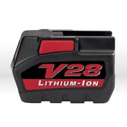Milwaukee Tool Battery, V28 Lithium-Ion (Li-Ion) Battery, Replacement Battery Charger: MIL48-59-2819 for single charger, MIL48-59-0280 for multi-bay charger