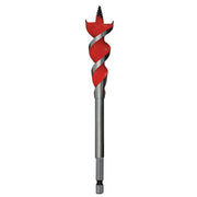 Auger Bit, 5/8 Inch Dia, 6 Inch Flute L, Hex, Single End