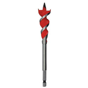 Auger Bit, 3/4 Inch Dia, 6 Inch Flute L, Hex, Single End