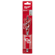 Auger Bit, 1 Inch Dia, 6 Inch Flute L, Hex, Single End