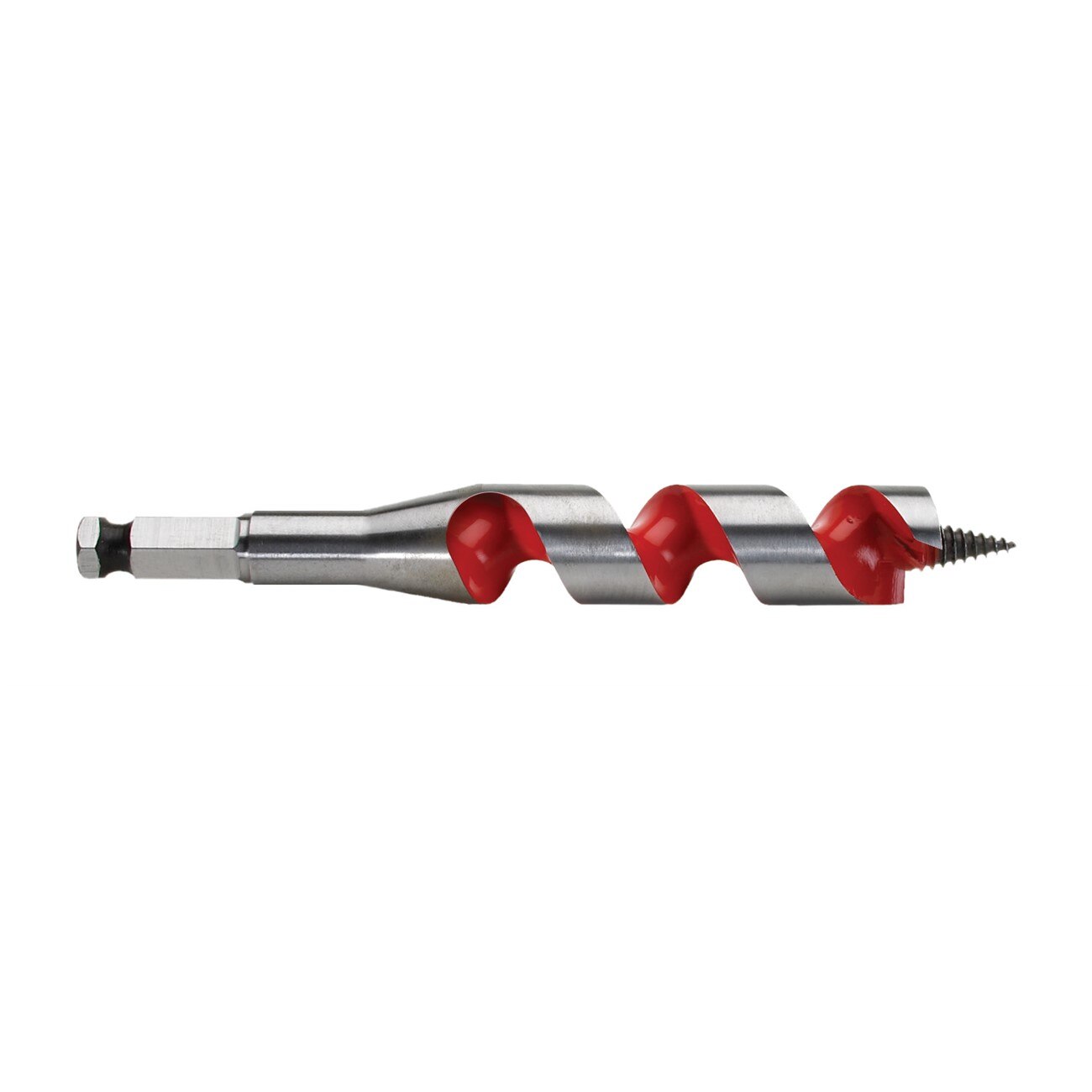 Auger Bit, 7/8 Inch Dia, 3 Inch Flute L, Hex, Single End