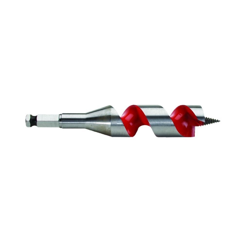 Auger Bit, 1 1/16 Inch Dia, 3 Inch Flute L, Hex, Single End