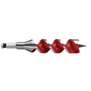 Auger Bit, 1 1/8 Inch Dia, 4 Inch Flute L, Hex, Single End