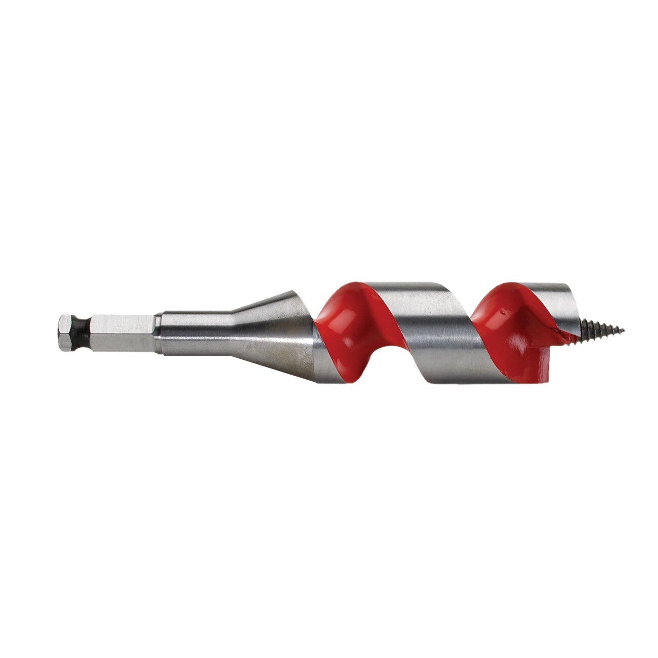 Auger Bit, 1 1/4 Inch Dia, 3 Inch Flute L, Hex, Single End