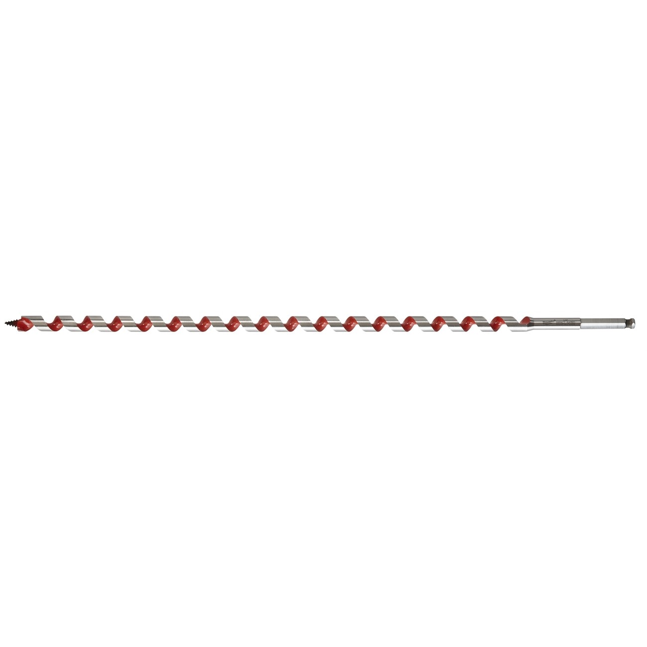 Auger Bit, 1/2 Inch Dia, 15 Inch Flute L, Hex, Single End