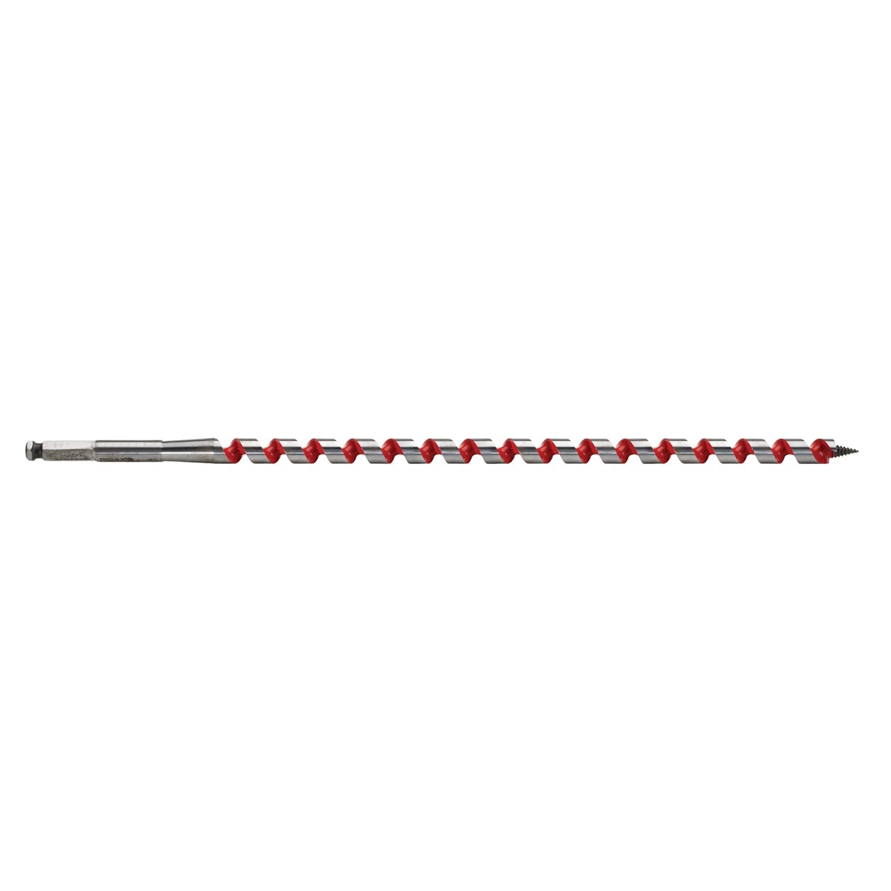 Auger Bit, 9/16 Inch Dia, 15 Inch Flute L, Hex, Single End