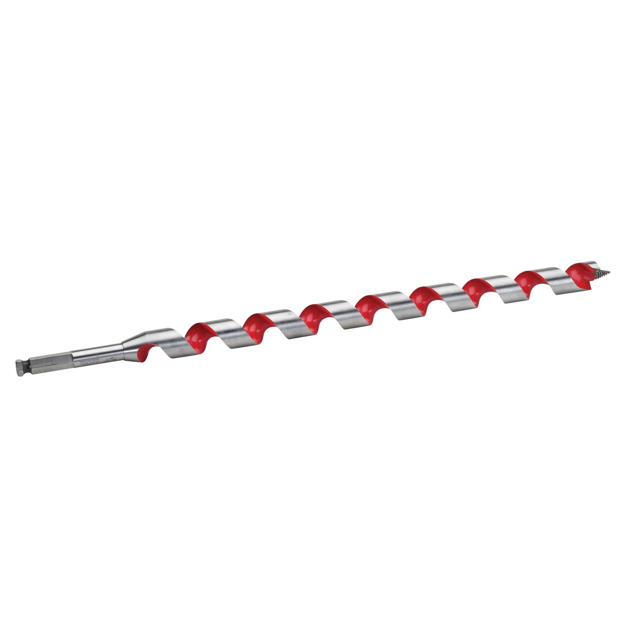 Auger Bit, 1 1/16 Inch Dia, 15 Inch Flute L, Hex, Single End