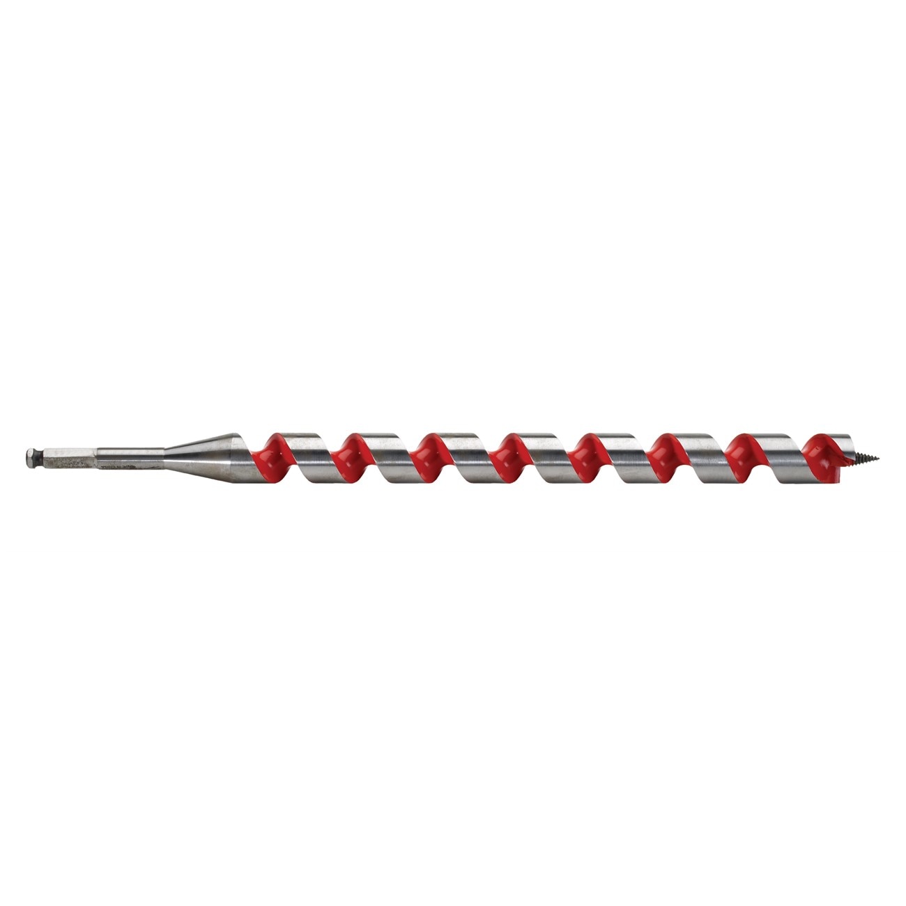 Auger Bit, 1 1/8 Inch Dia, 15 Inch Flute L, Hex, Single End