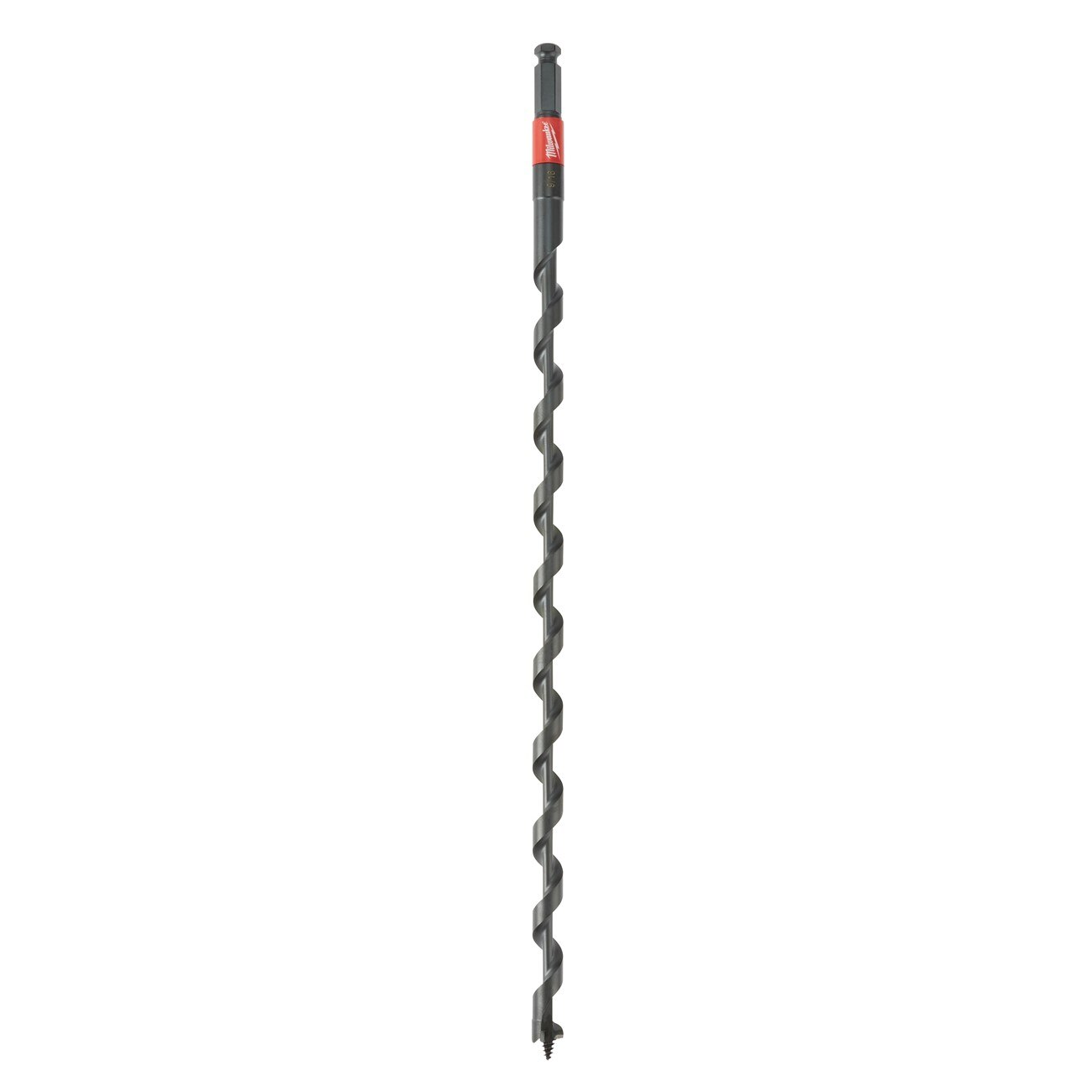 Auger Bit, 9/16 Inch Dia, 15 Inch Flute L, Hex, Single End