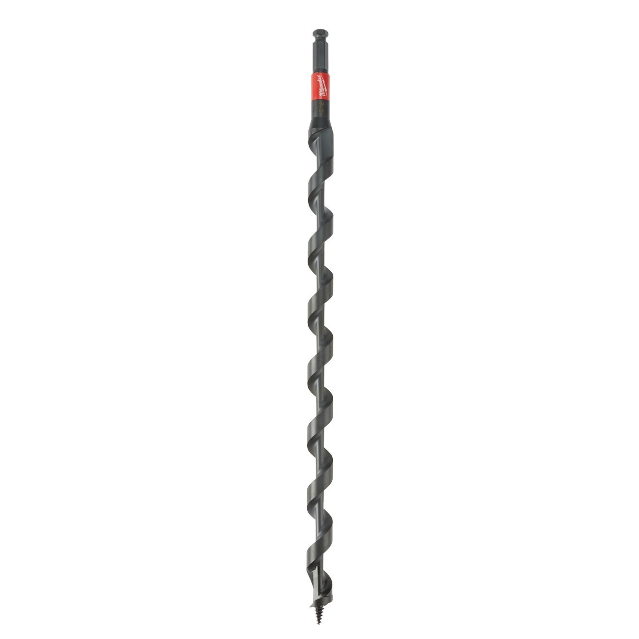 Auger Bit, 1 Inch Dia, 15 Inch Flute L, Hex, Single End