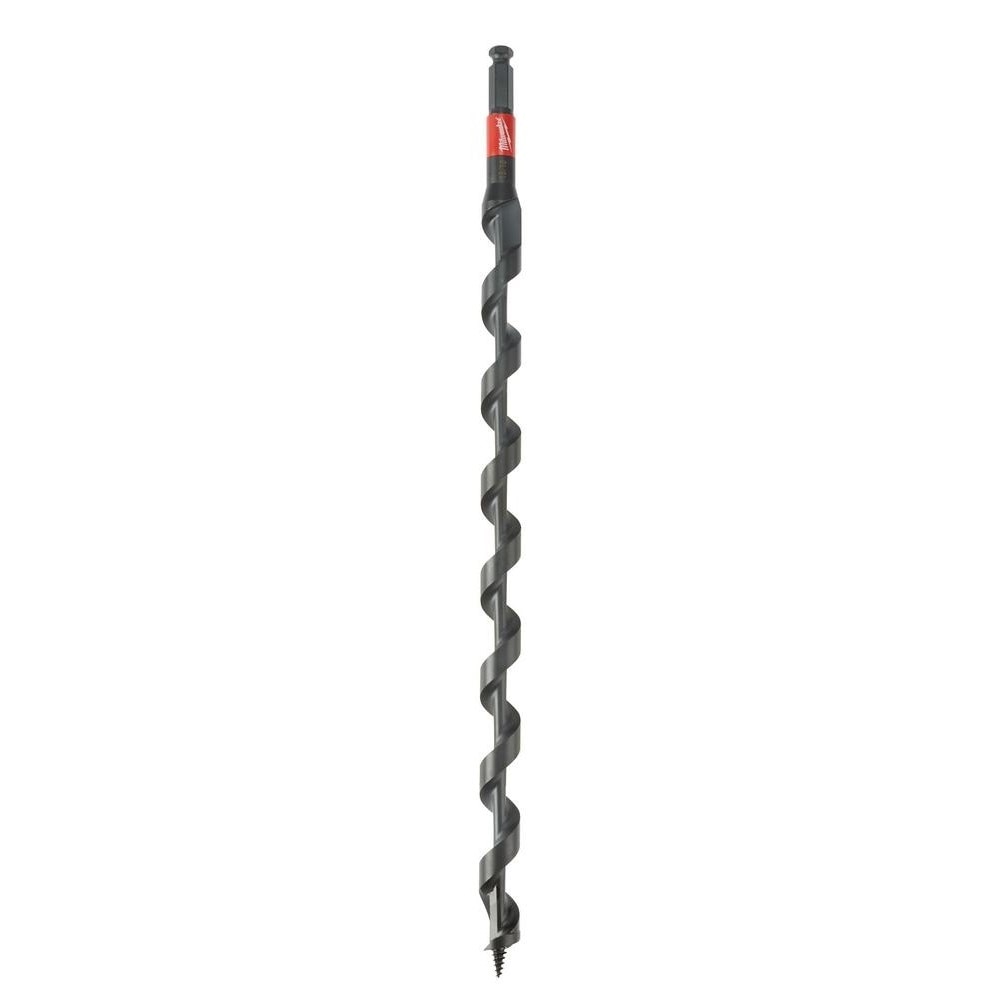 Auger Bit, 1 1/4 Inch Dia, 15 Inch Flute L, Hex, Single End