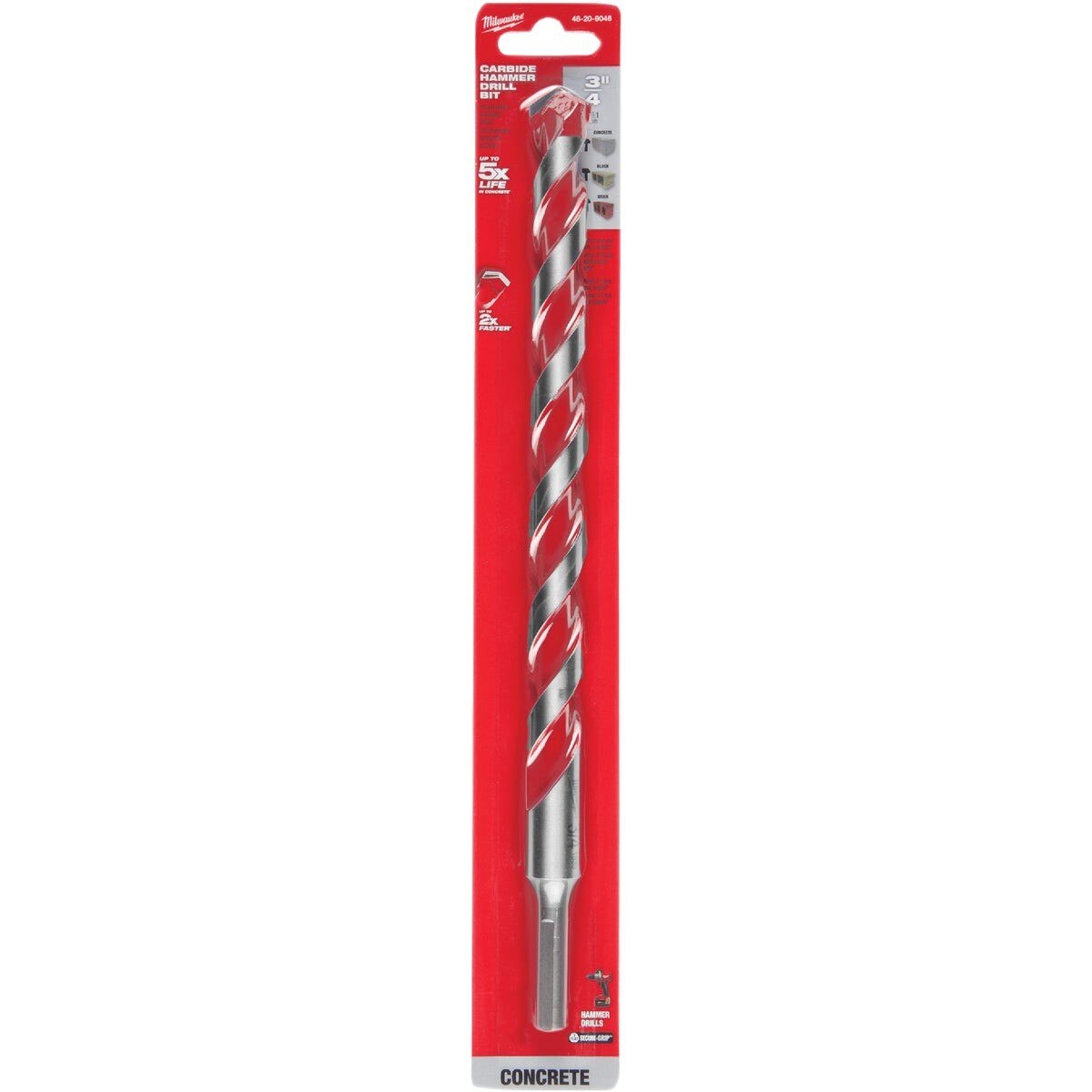 Milwaukee SHOCKWAVE 3/4 In. x 12 In. Carbide Masonry Drill Bit