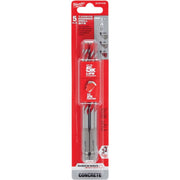 Milwaukee SHOCKWAVE 1/4 In. x 6 In. Carbide Masonry Drill Bit (5-Pack)