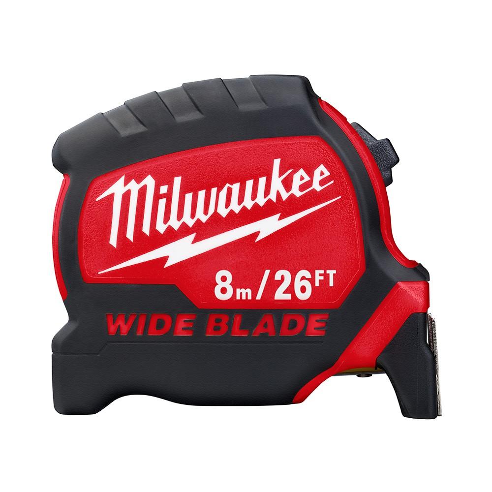 Tape Measure, 26 ft L, 2.35 Inch W, Double-Sided Hook, Steel